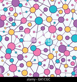 Molecular Structure Seamless Pattern background Stock Vector