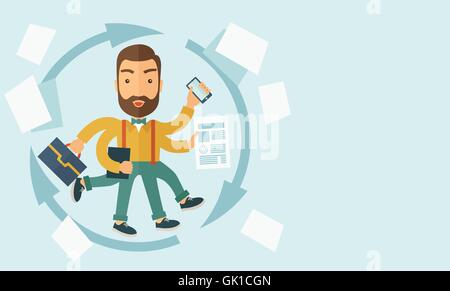 Multitasking job Stock Vector