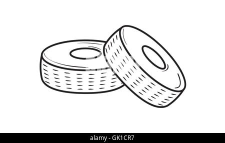 two tires Stock Vector