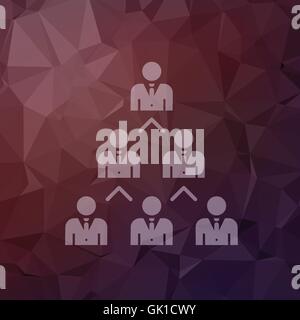 Networking business in flat style icon Stock Vector