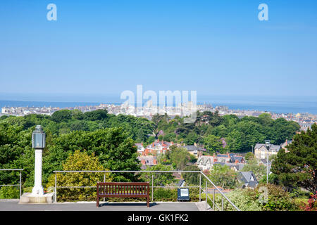 Elevated view of Aberystwyth as seen from The National Library of Wales UK Stock Photo