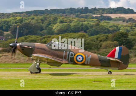 Hawker Hurricane Mk1, R4118 (G-HUPW) at Shoreham. Stock Photo