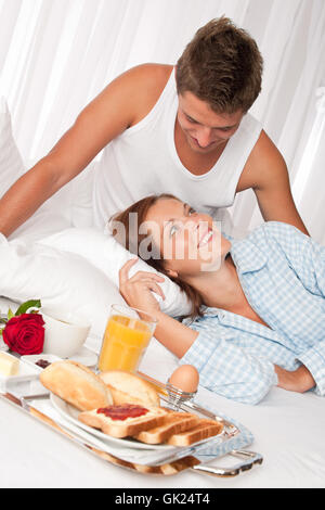 bed hotel love Stock Photo