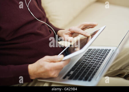 Using touchpad Stock Photo