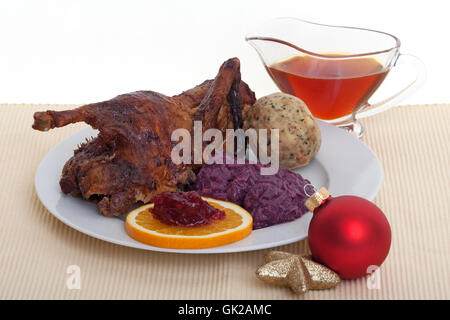 duck poultry red cabbage Stock Photo