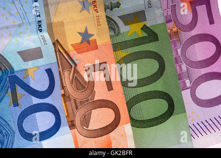 euro bills Stock Photo