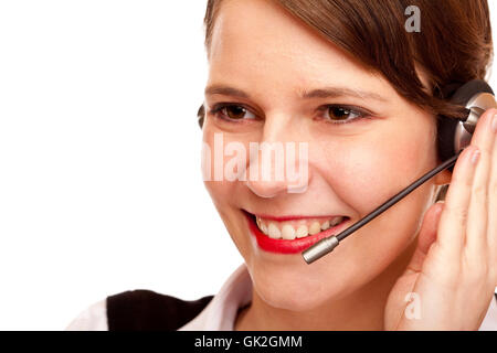woman face headset