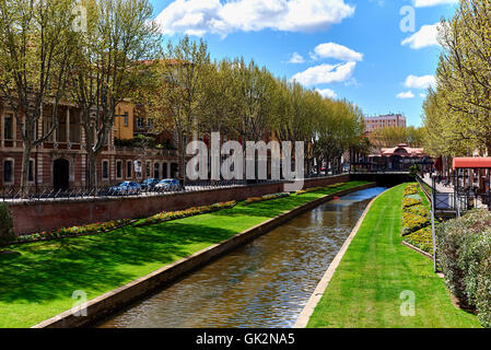 View to the Canal of Perpignan Stock Photo
