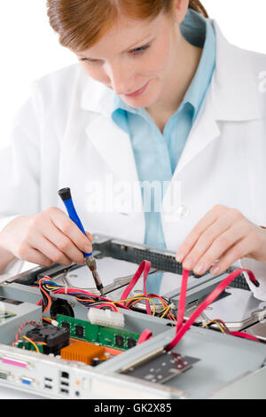 woman repair engineer Stock Photo