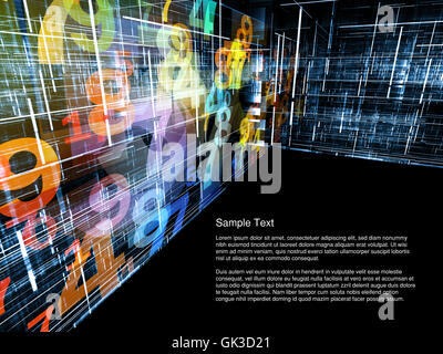 computing abstract number Stock Photo