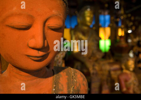 Chiang Mai, Thailand --- Antique market selling buddhist artefacts, Chiang Mai, Thailand --- Image by © Jeremy Horner Stock Photo