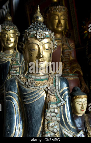 Chiang Mai, Thailand --- Antique market selling buddhist artefacts, Chiang Mai, Thailand --- Image by © Jeremy Horner Stock Photo