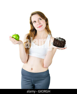 woman cake pie Stock Photo