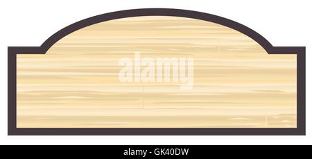 Blank store stylish wooden store sign over a white background Stock Vector