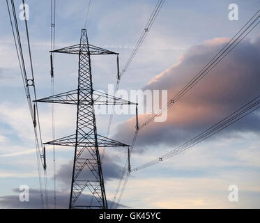 National Grid Electricity Pylons, nr Newark, Nottinghamshire, England, UK Stock Photo
