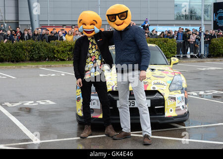 The Gumball 3000 Rally arrives at the Etihad Stadium in Manchester  Featuring: Atmosphere Where: Manchester, United Kingdom When: 02 May 2016 Stock Photo