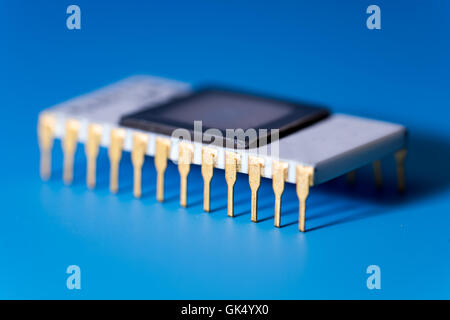 quantum computer IC. prototype / concept chip Stock Photo