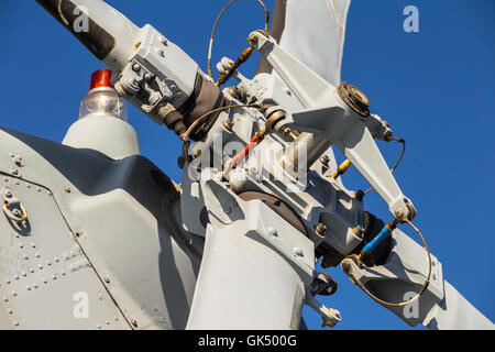 Helicopter propeller close up Stock Photo