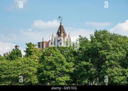 Boldt Castle on Heart Island in the St Lawrence River Stock Photo