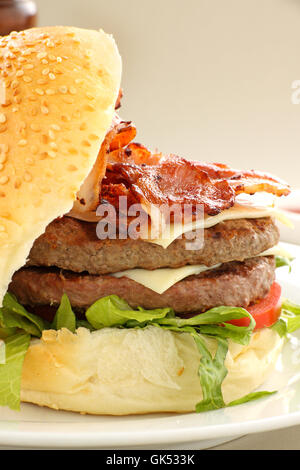 cheese hamburger burger Stock Photo