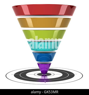 conversion optimization funnel Stock Photo