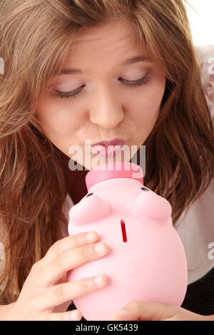 woman close bank Stock Photo