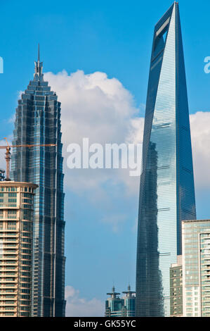 blue tower office Stock Photo