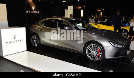 HRH Prince Michael of Kent opens the 2016 London Motor Show at Evolution Battersea Park  Featuring: Maserati Where: London, United Kingdom When: 05 May 2016 Stock Photo