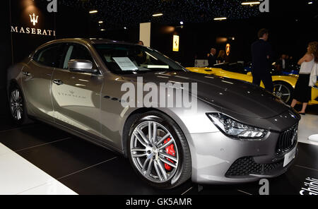 HRH Prince Michael of Kent opens the 2016 London Motor Show at Evolution Battersea Park  Featuring: Maserati Where: London, United Kingdom When: 05 May 2016 Stock Photo