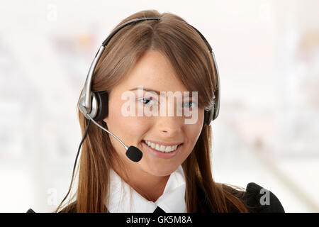 woman conversation telephone Stock Photo