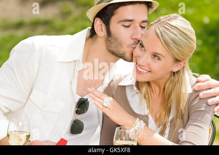 woman restaurant summer Stock Photo
