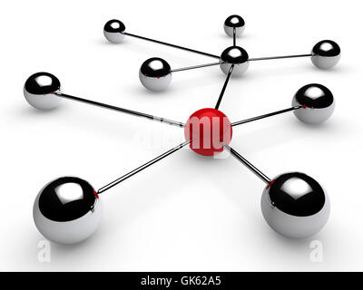 ball communication white Stock Photo