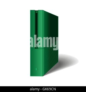 Game console for gamers and games, computer case, system unit Stock Vector