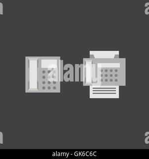 Telephone and fax vector icons in eps Stock Vector