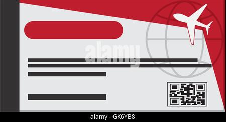 airplane boarding pass icon Stock Vector