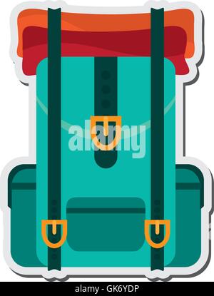 travel backpack icon Stock Vector
