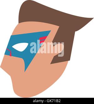 superhero superman mask face design Stock Vector