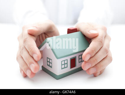 house building hand Stock Photo