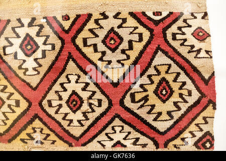 Miami Florida,Coral Gables,University of Miami,Lowe Art Museum,art,exhibit exhibition collection pre-Columbian,textile,cloth,Peru,Inca empire,Chancay Stock Photo