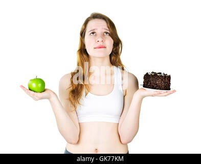 woman cake pie Stock Photo