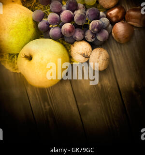 grapes fruit apples Stock Photo