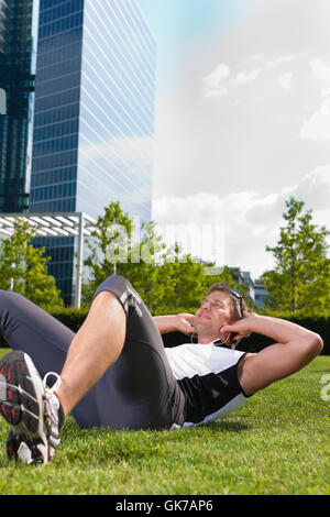 sports and fitness in the city Stock Photo