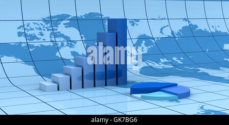 blue office calculation Stock Photo