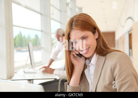 woman conversation telephone Stock Photo