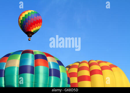 blue hot balloon Stock Photo