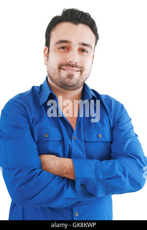 guy close humans Stock Photo