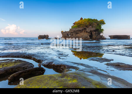 Pura Tanah Lot in the morning, famous ocean temple in Bali, Indonesia. Stock Photo