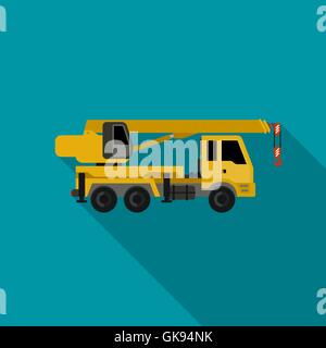 Crane flat icon Stock Vector
