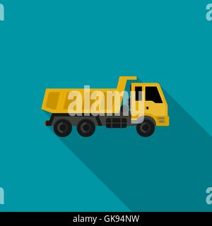 Dump Truck Icon in Flat Style Stock Vector Image & Art - Alamy
