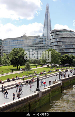 City Hall and the Shard in London, England, UK. Stock Photo
